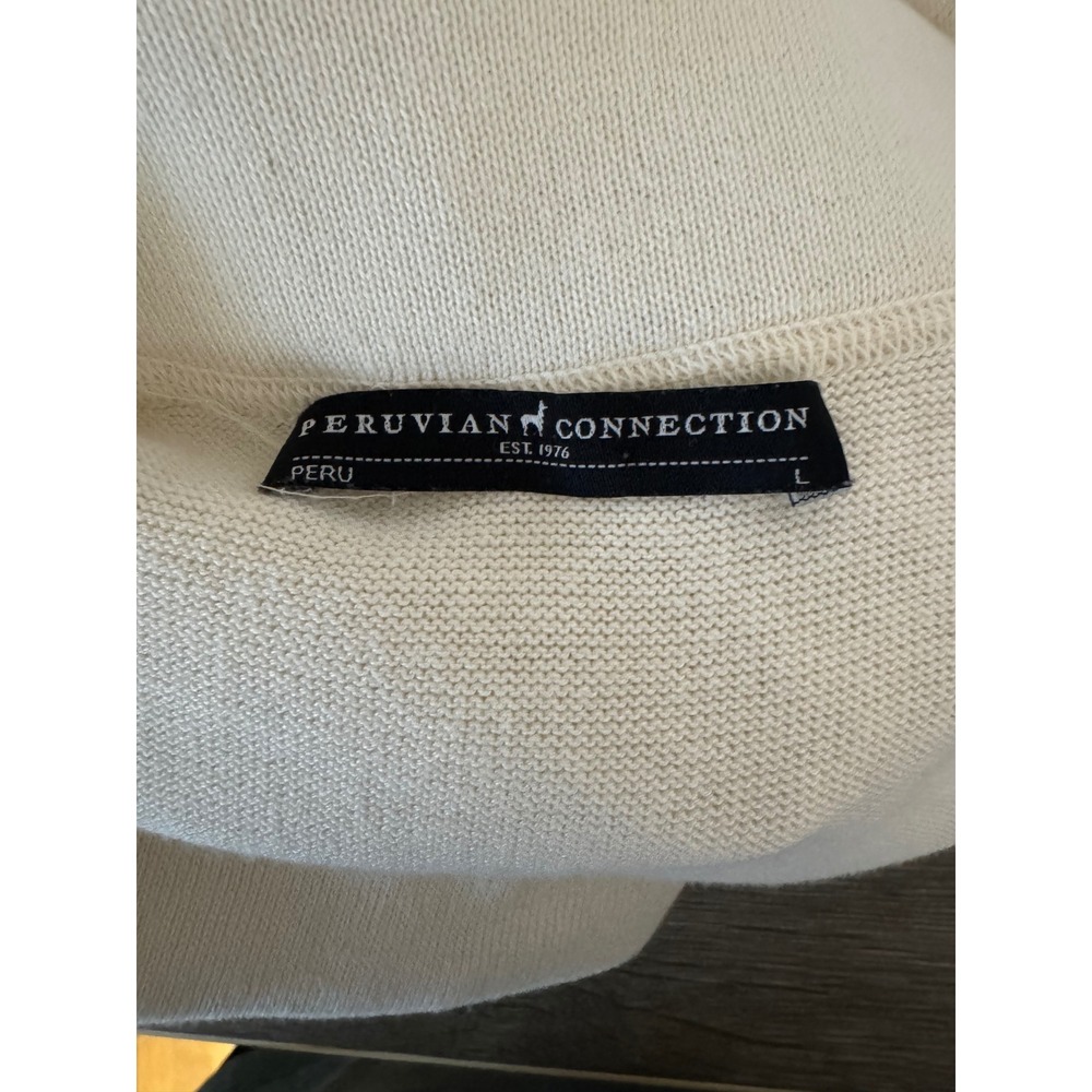 Peruvian Connection Pima Cotton‎ Modal Knit Maxi Skirt Large Ivory Off White - Picture 5 of 6